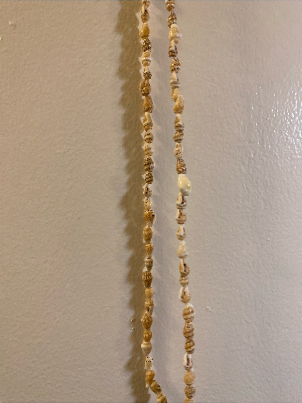 Natural Shell Bead Layered Necklace in Beige